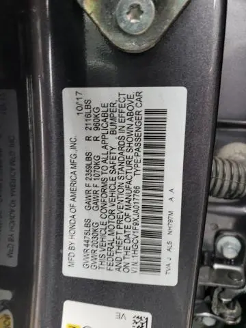 2018 HONDA ACCORD TOURING  