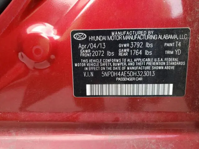 2013 HYUNDAI ELANTRA GLS  