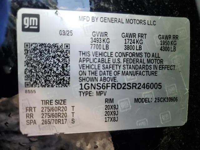 2025 CHEVROLET SUBURBAN K1500 PREMIER  