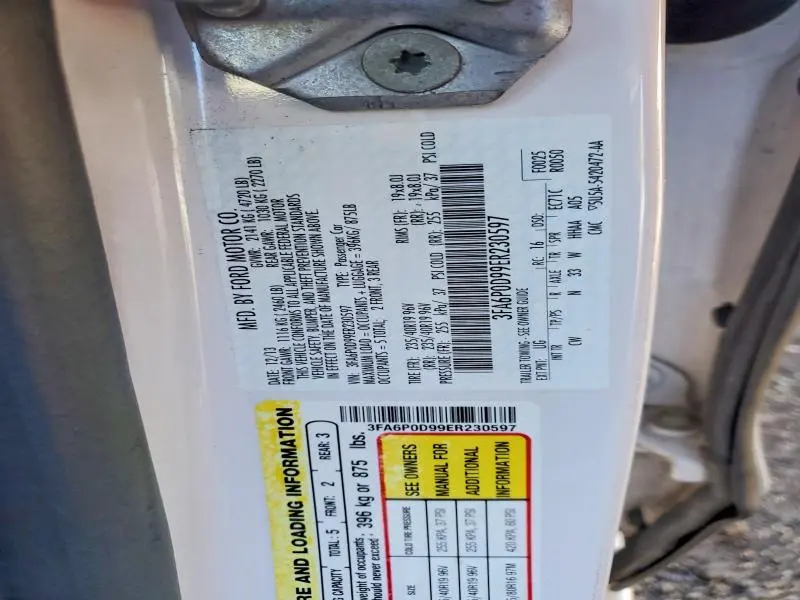 2014 FORD FUSION TITANIUM  