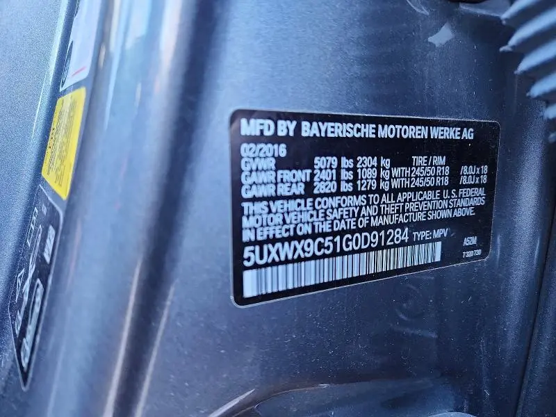 2016 BMW X3 XDRIVE28I  