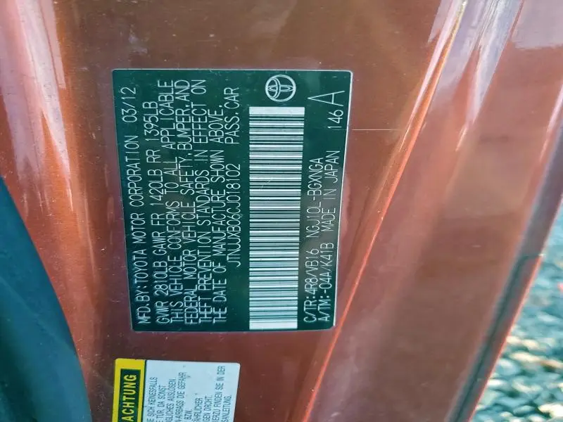 2012 TOYOTA SCION IQ   