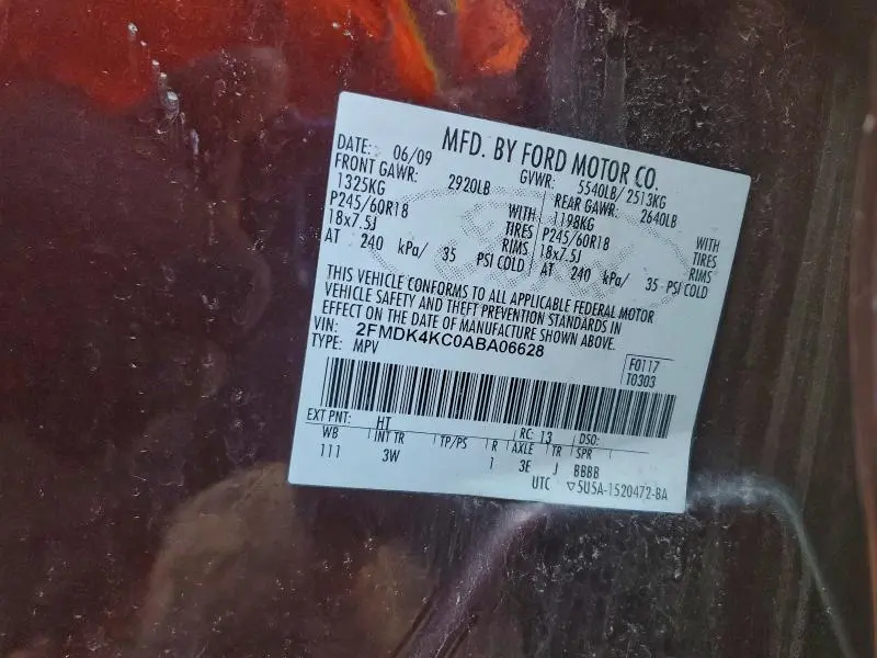 2010 FORD EDGE LIMITED  