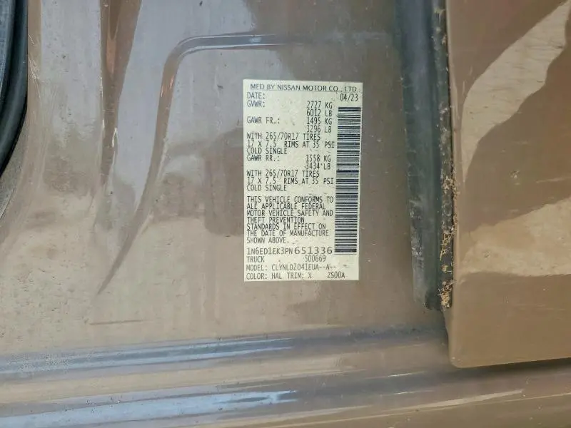 2023 NISSAN FRONTIER PRO-4X  