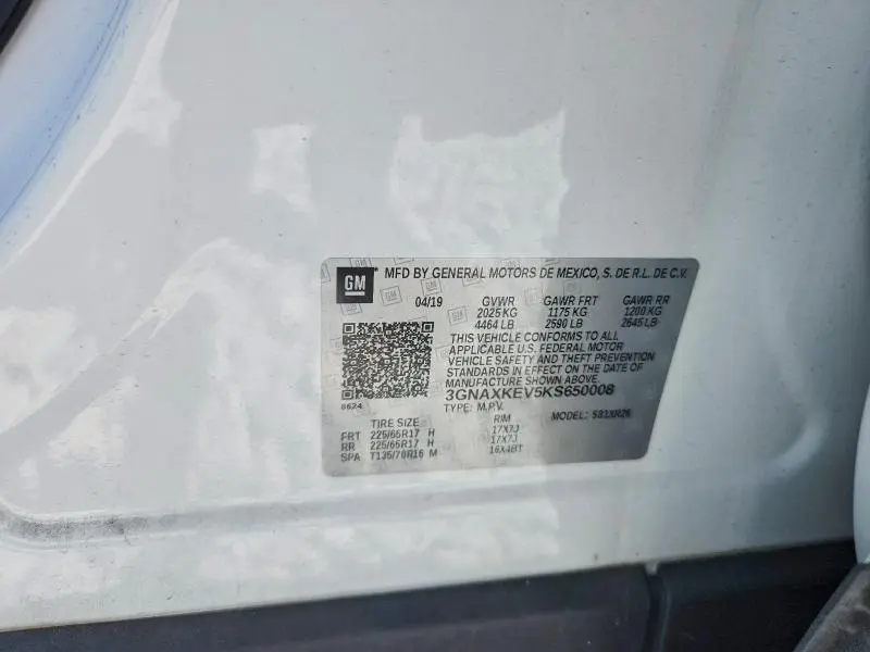 2019 CHEVROLET EQUINOX LT  