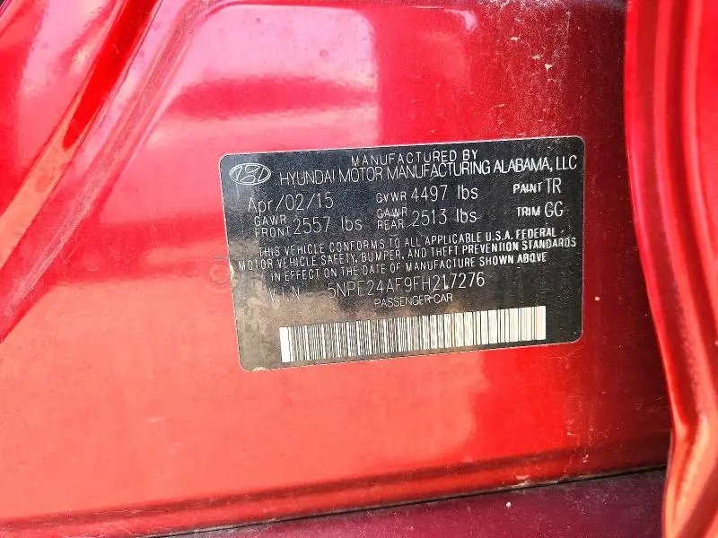 2015 HYUNDAI SONATA SE  