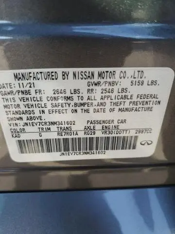 2022 INFINITI Q50 SENSORY  