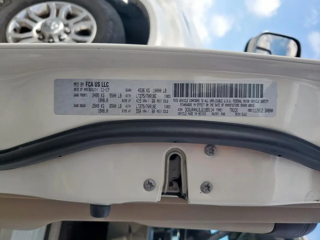 2018 RAM 2500 LARAMIE  