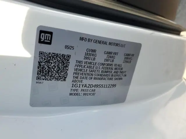 2025 CHEVROLET CORVETTE STINGRAY 1LT  