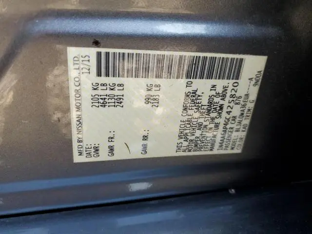 2016 NISSAN MAXIMA 3.5S  