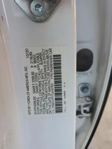 2020 HONDA ACCORD LX  