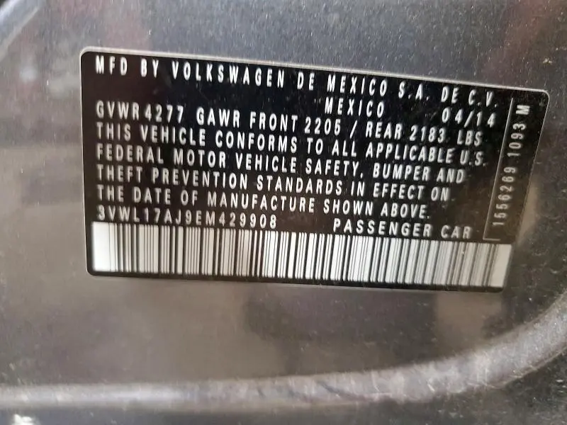 2014 VOLKSWAGEN JETTA SEL  
