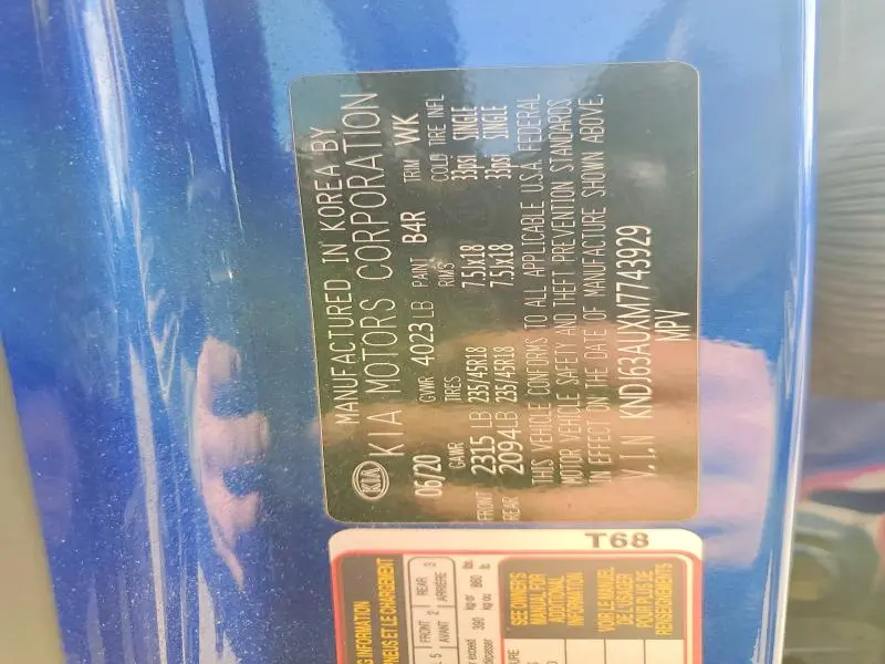 2021 KIA SOUL GT LINE  