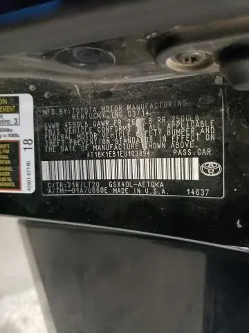 2014 TOYOTA AVALON BASE  