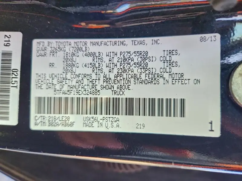 2014 TOYOTA TUNDRA CREWMAX PLATINUM  