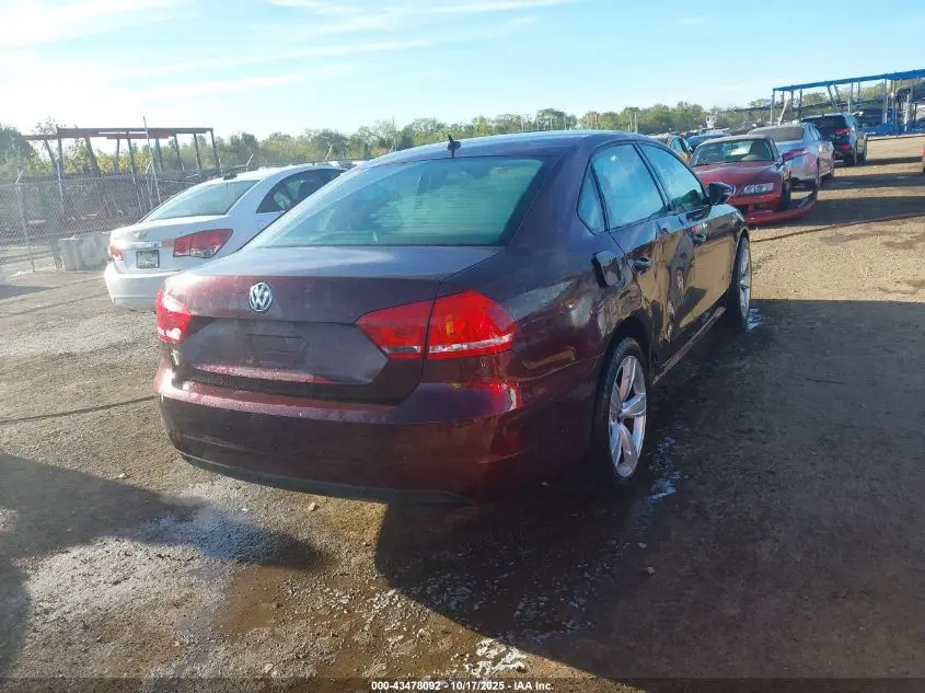 2012 VOLKSWAGEN PASSAT 2.5L S