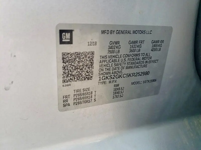 2019 GMC YUKON XL K1500 SLT  