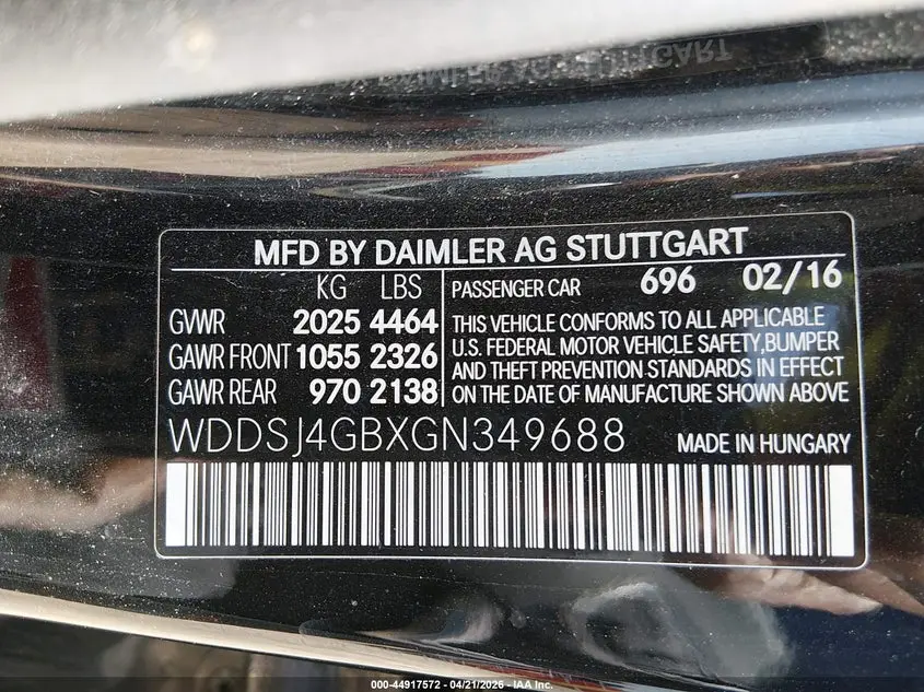 2016 MERCEDES-BENZ CLA 250 4MATIC