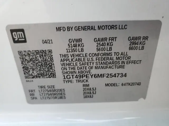 2021 GMC SIERRA K2500 AT4  