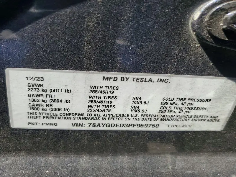 2023 TESLA MODEL Y   