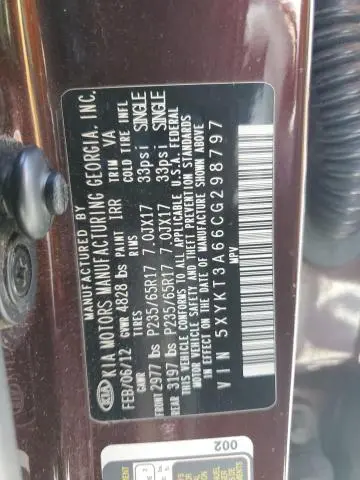 2012 KIA SORENTO BASE  