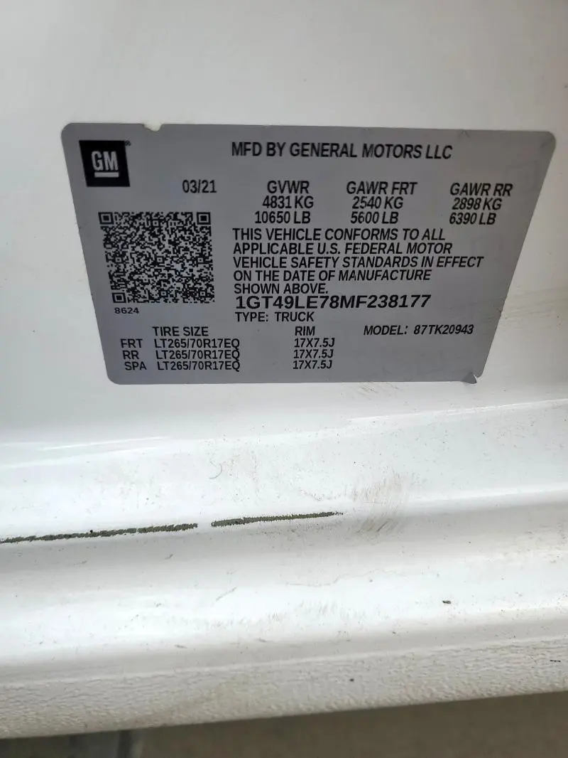 2021 GMC SIERRA K2500 HEAVY DUTY  