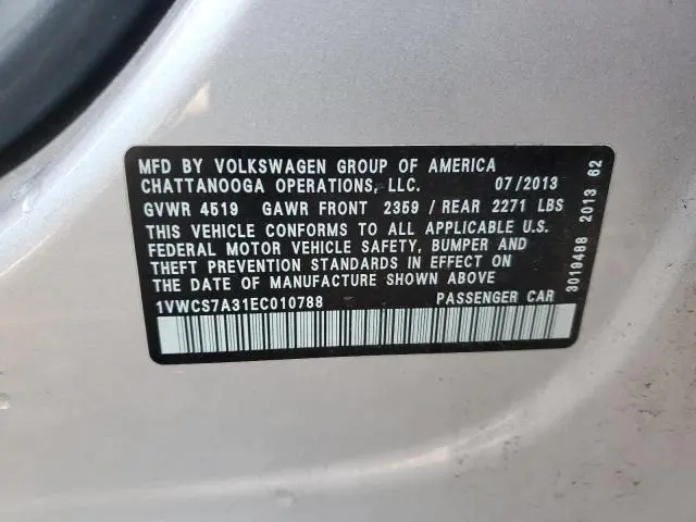 2014 VOLKSWAGEN PASSAT SEL  