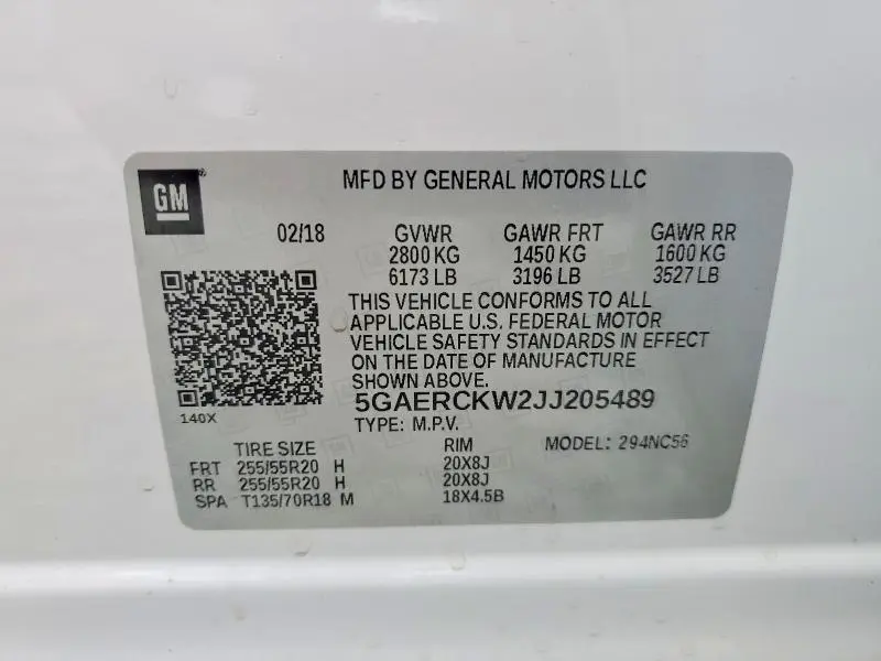 2018 BUICK ENCLAVE PREMIUM  