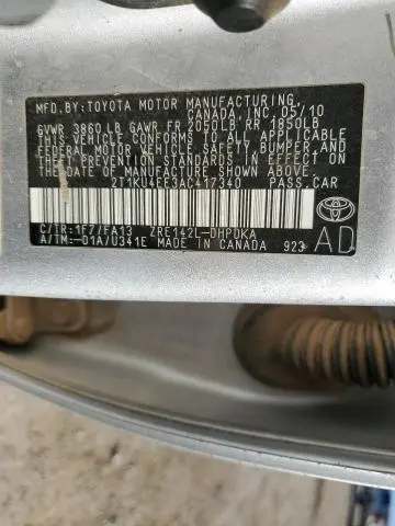 2010 TOYOTA COROLLA MATRIX