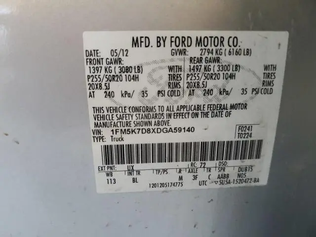 2013 FORD EXPLORER XLT  