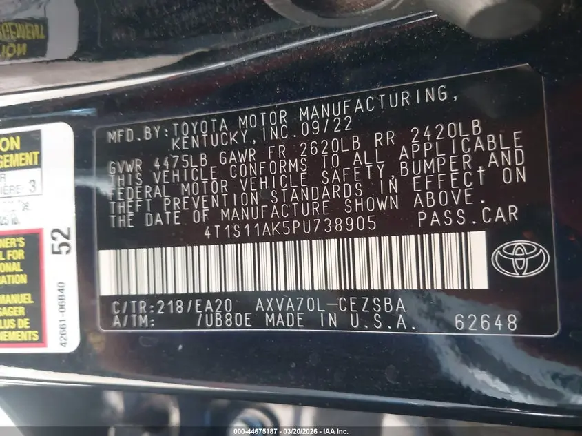 2023 TOYOTA CAMRY SE