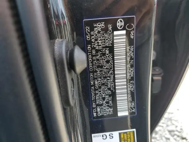 2022 TOYOTA COROLLA LE  