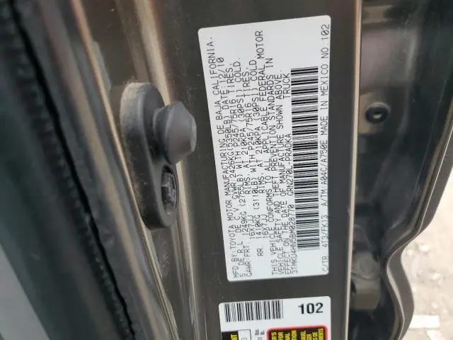 2011 TOYOTA TACOMA DOUBLE CAB PRERUNNER LONG BED  