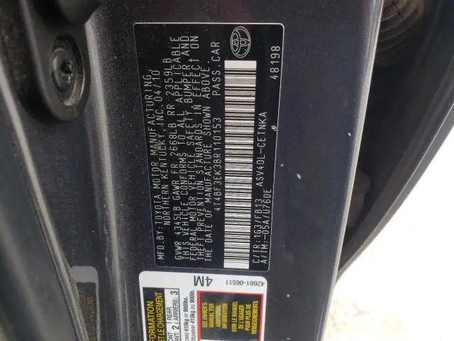 2011 TOYOTA CAMRY BASE  