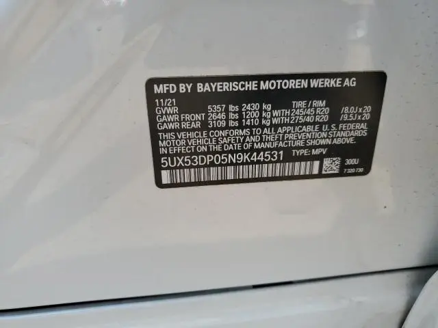 2022 BMW X3 XDRIVE30I  