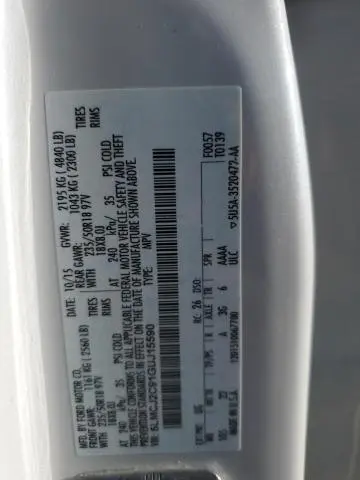 2016 LINCOLN MKC SELECT  