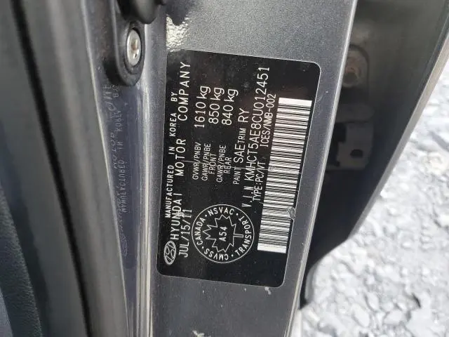 2012 HYUNDAI ACCENT GLS