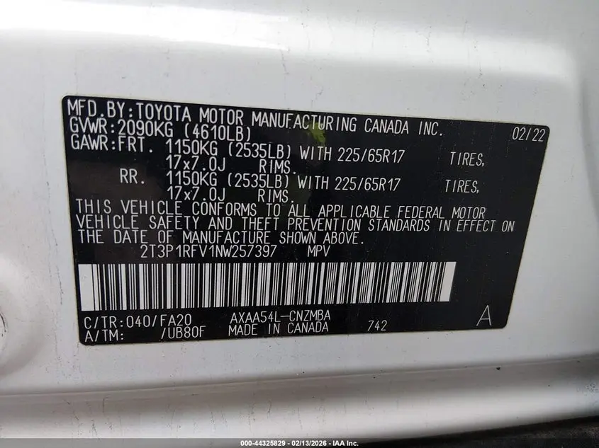 2022 TOYOTA RAV4 XLE