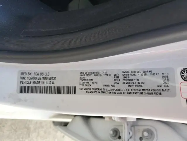 2022 RAM 1500 BIG HORN/LONE STAR  