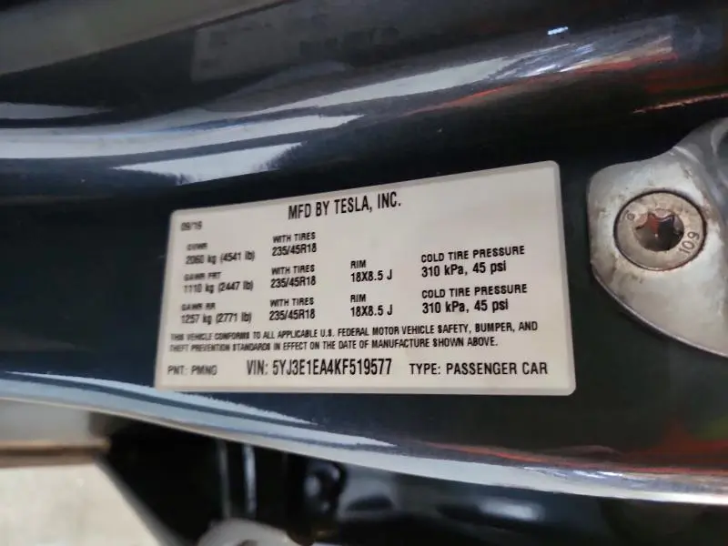 2019 TESLA MODEL 3   