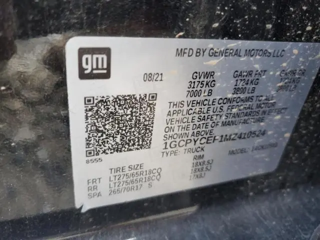 2021 CHEVROLET SILVERADO K1500 TRAIL BOSS CUSTOM  