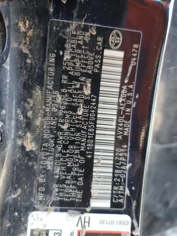 2015 TOYOTA AVALON HYBRID  