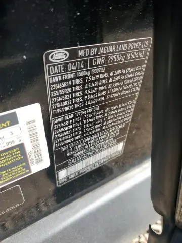 2014 LAND ROVER RANGE ROVER SPORT SE  