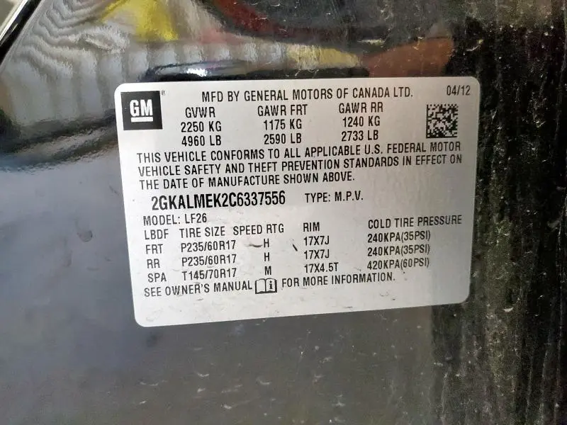 2012 GMC TERRAIN SLE