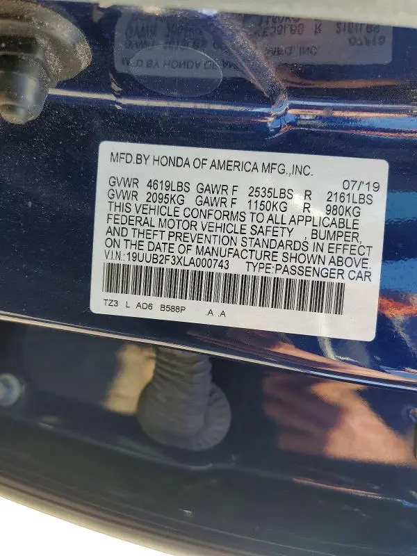 2020 ACURA TLX   