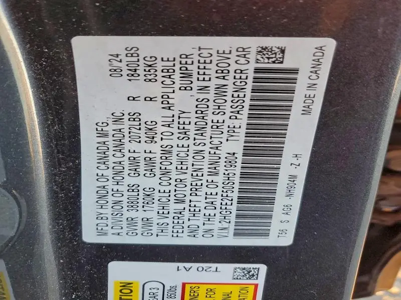 2025 HONDA CIVIC SPORT  