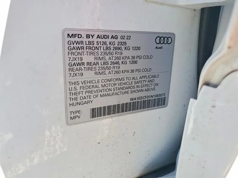 2022 AUDI Q3 PREMIUM PLUS S LINE 45  
