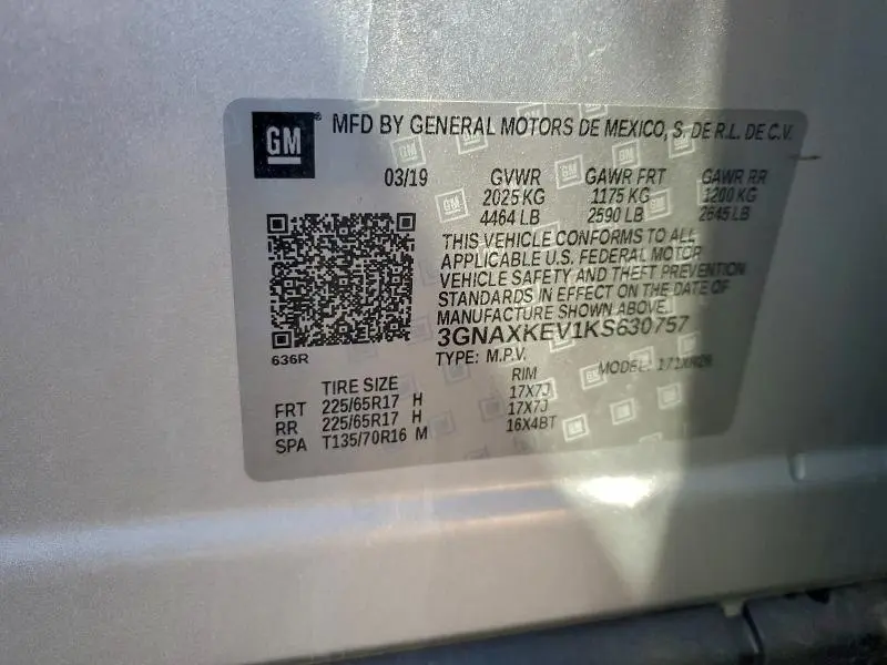 2019 CHEVROLET EQUINOX LT  