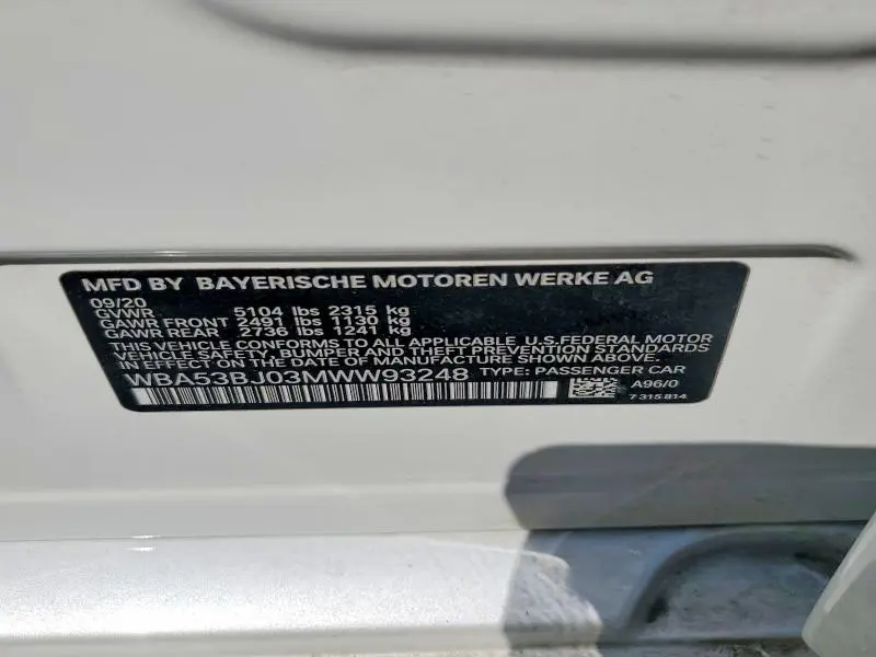 2021 BMW 540 I  