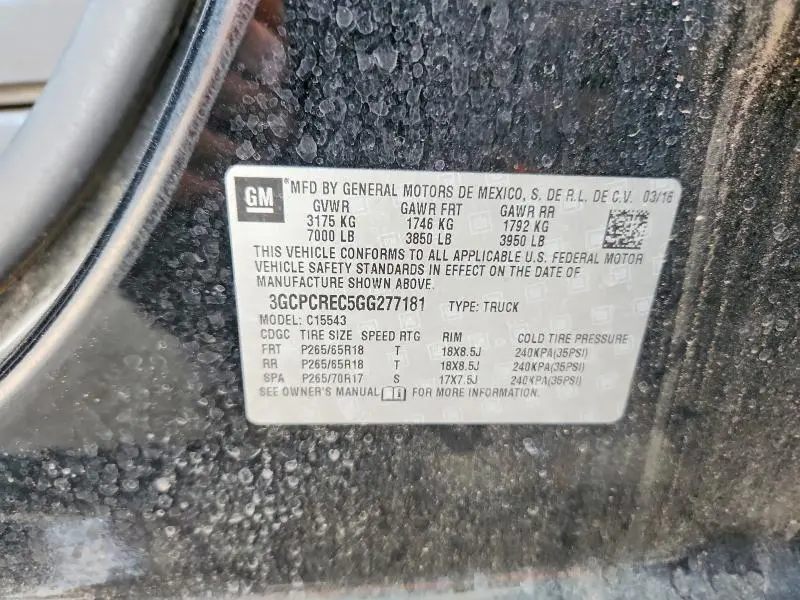 2016 CHEVROLET SILVERADO C1500 LT  